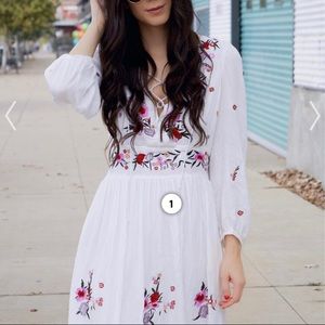 Wondrous Embroidered Maxi Dress (Chicwish)